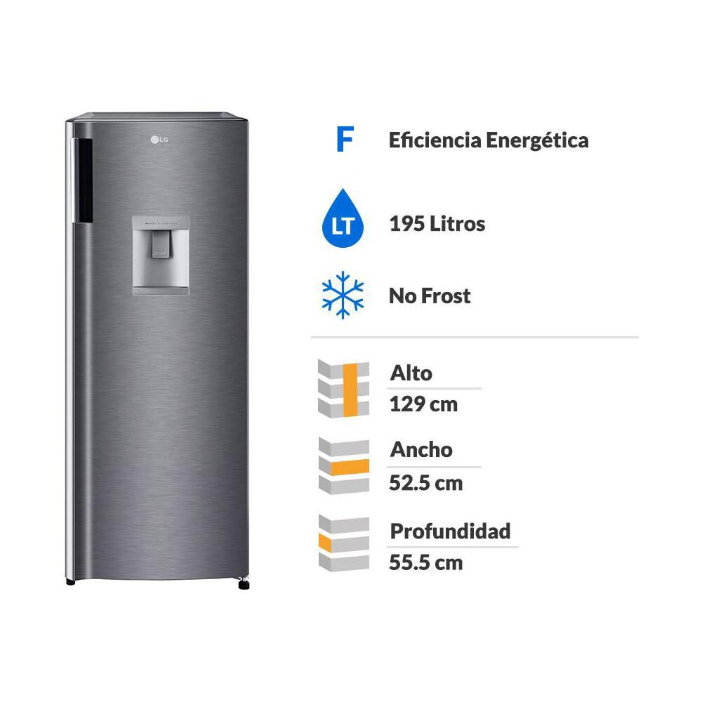 Refrigerador Monopuerta  LG CU21WPG.ADSPECL / No Frost / 195 Litros image number 1.0